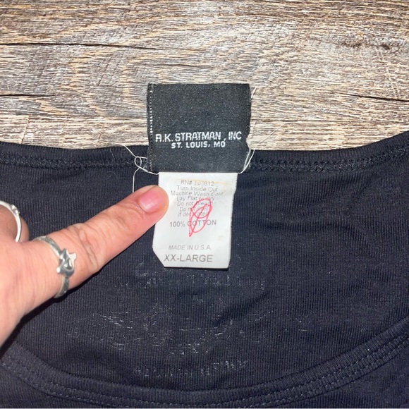 Y2K Harley Davidson Black Long Sleeve Shirt with Flame Design Rhinestones‎ - Picture 3 of 4